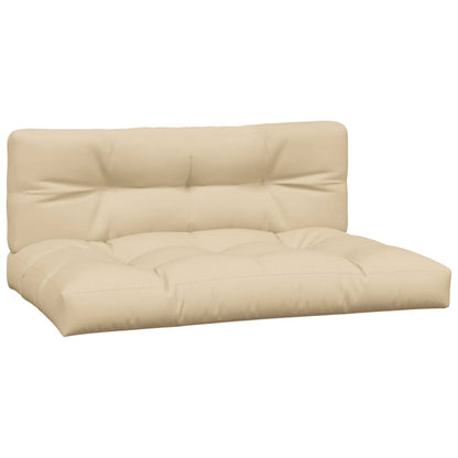 Palletkussens 2 st stof beige - AllerleiShop