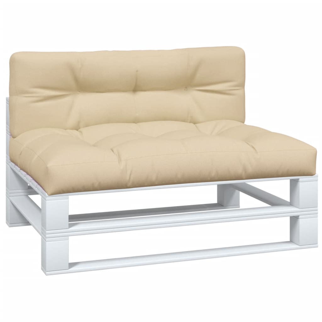 Palletkussens 2 st stof beige - AllerleiShop