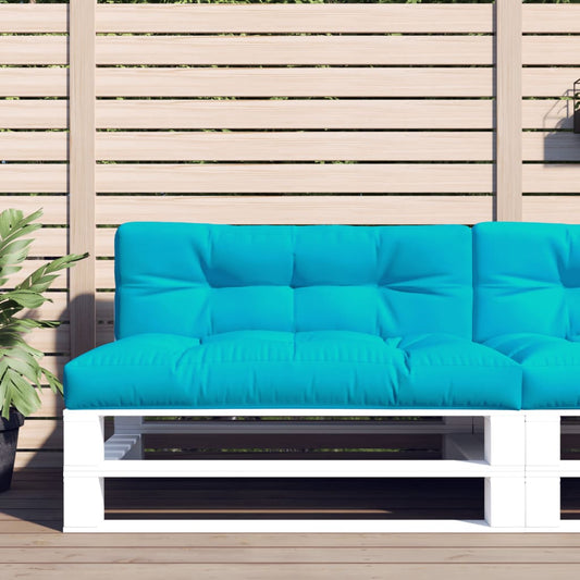 Palletkussens 2 st stof turquoise - AllerleiShop