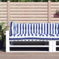 Palletkussens 3 st gestreept stof  wit en blauw - AllerleiShop