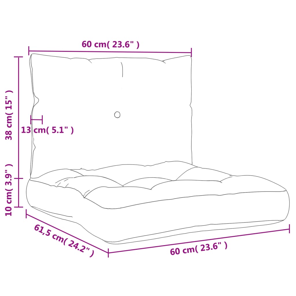 Palletkussens 2 st stof antracietkleurig - AllerleiShop