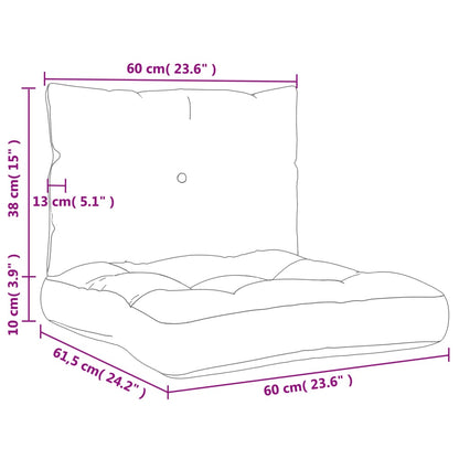 Palletkussens 2 st stof grijs - AllerleiShop