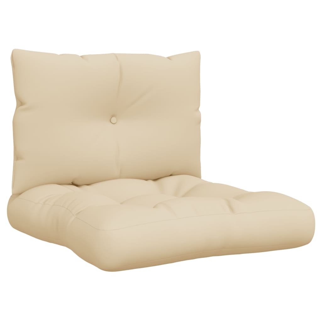 Palletkussens 2 st stof beige - AllerleiShop