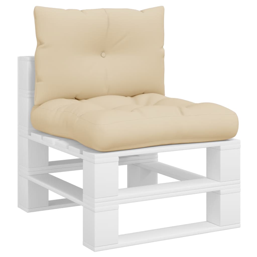 Palletkussens 2 st stof beige - AllerleiShop