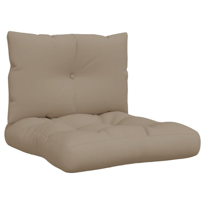 Palletkussens 2 st stof taupe - AllerleiShop