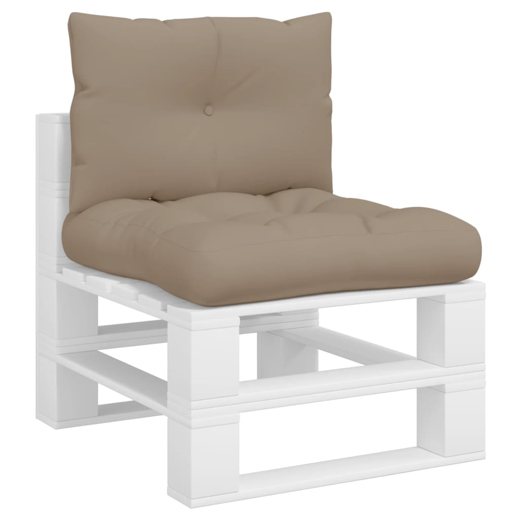 Palletkussens 2 st stof taupe - AllerleiShop