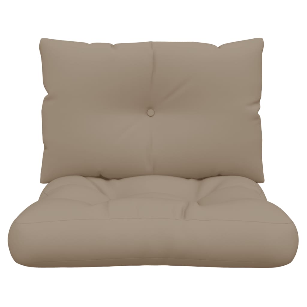 Palletkussens 2 st stof taupe - AllerleiShop