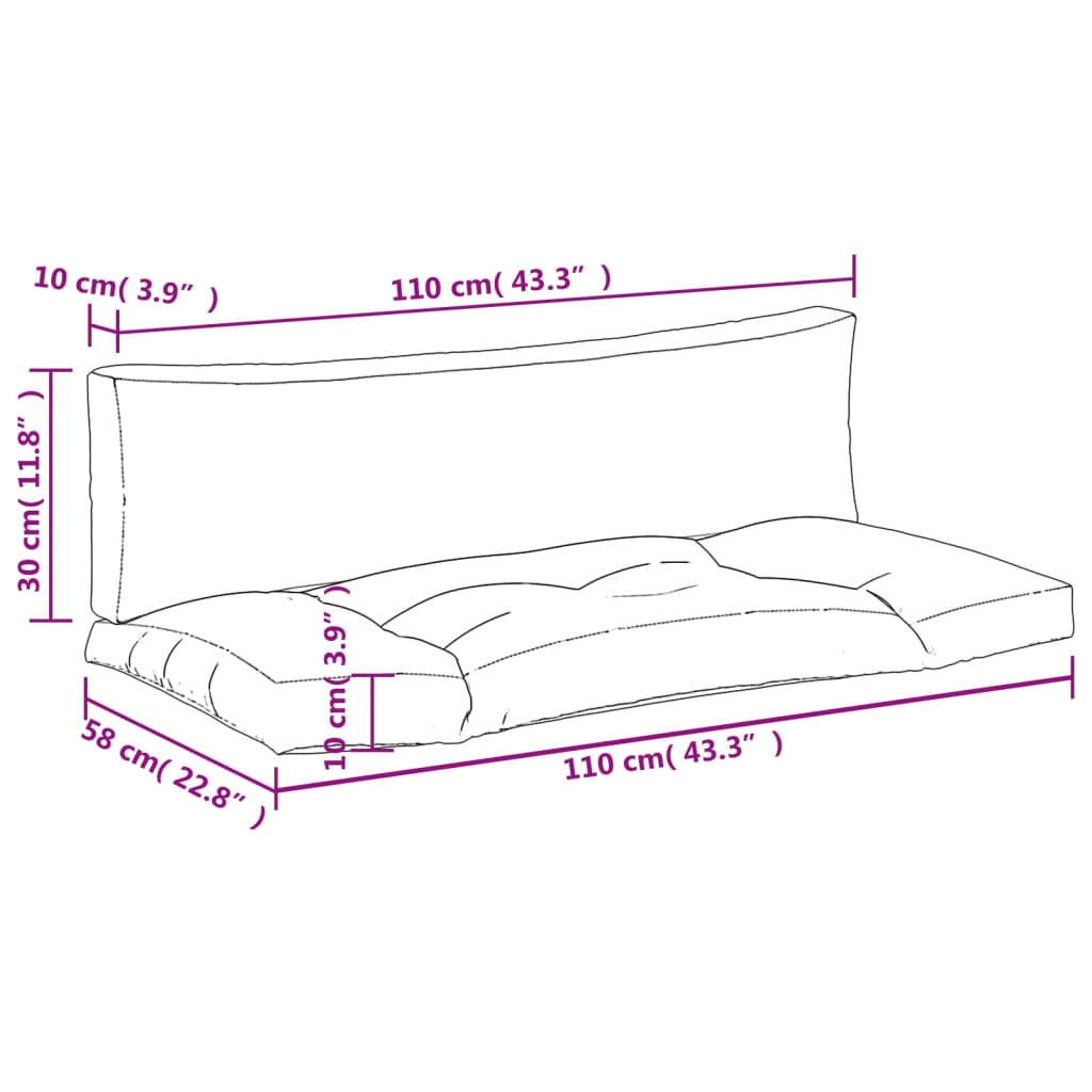 Palletkussens 2 st stof antracietkleurig - AllerleiShop