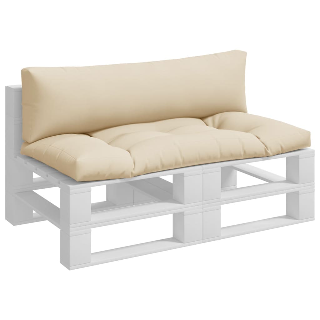 Palletkussens 2 st stof beige - AllerleiShop