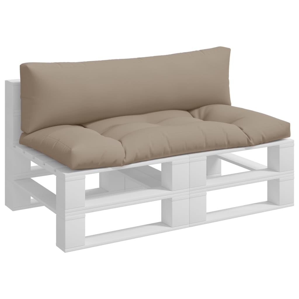 Palletkussens 2 st stof taupe - AllerleiShop