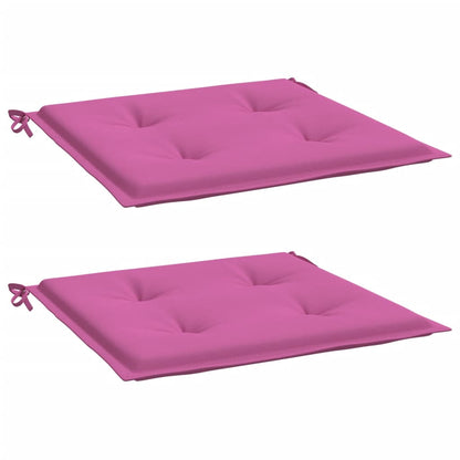 Tuinstoelkussens 2 st 40x40x3 cm stof roze - AllerleiShop