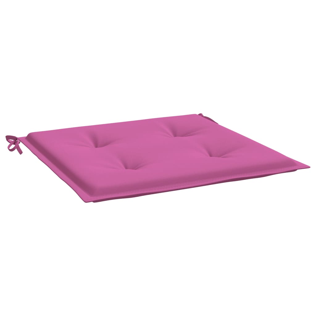 Tuinstoelkussens 2 st 40x40x3 cm stof roze - AllerleiShop