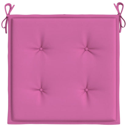 Tuinstoelkussens 2 st 40x40x3 cm stof roze - AllerleiShop