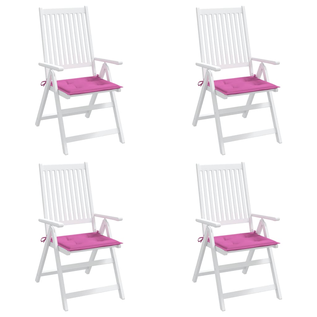 Tuinstoelkussens 4 st 40x40x3 cm stof roze - AllerleiShop