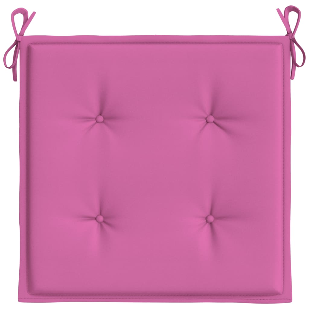 Tuinstoelkussens 4 st 40x40x3 cm stof roze - AllerleiShop