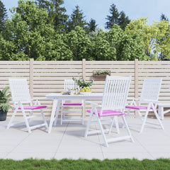 Tuinstoelkussens 4 st 40x40x3 cm stof roze