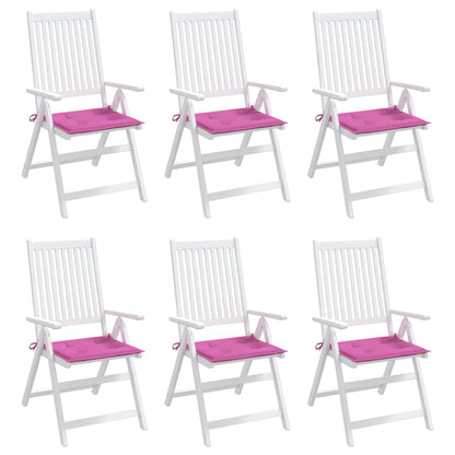 Tuinstoelkussens 6 st 40x40x3 cm stof roze - AllerleiShop