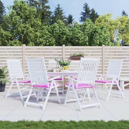 Tuinstoelkussens 6 st 40x40x3 cm stof roze - AllerleiShop