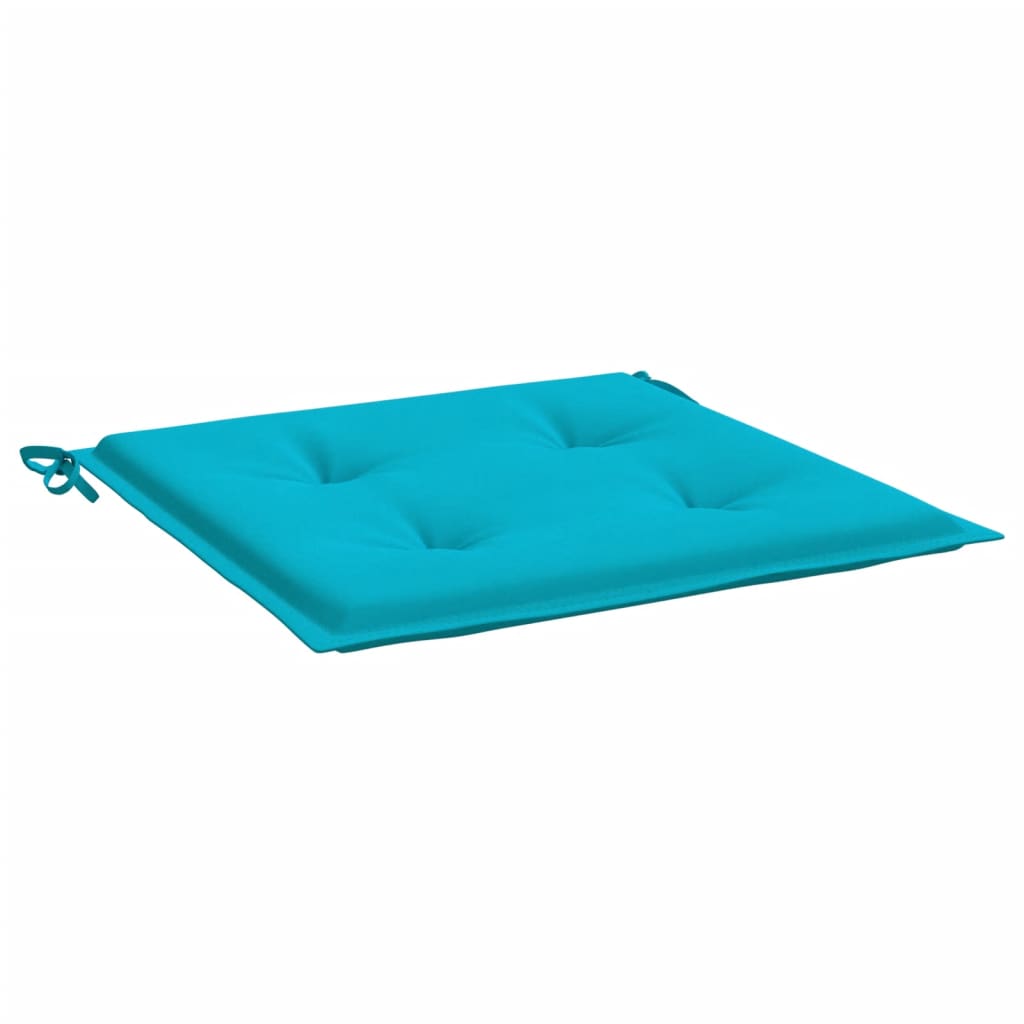 Tuinstoelkussens 2 st 40x40x3 cm stof turquoise - AllerleiShop