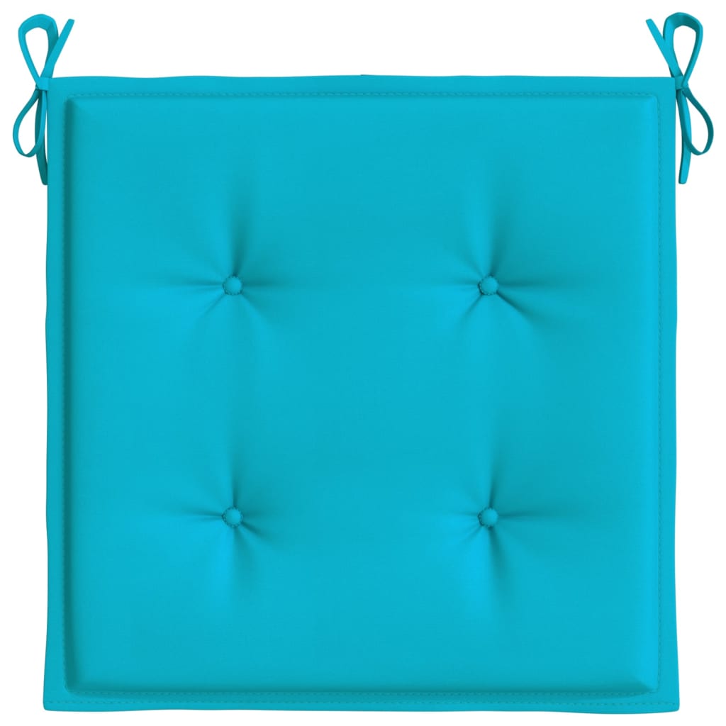 Tuinstoelkussens 2 st 40x40x3 cm stof turquoise - AllerleiShop