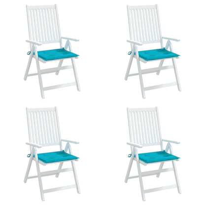 Tuinstoelkussens 4 st 40x40x3 cm stof turquoise - AllerleiShop