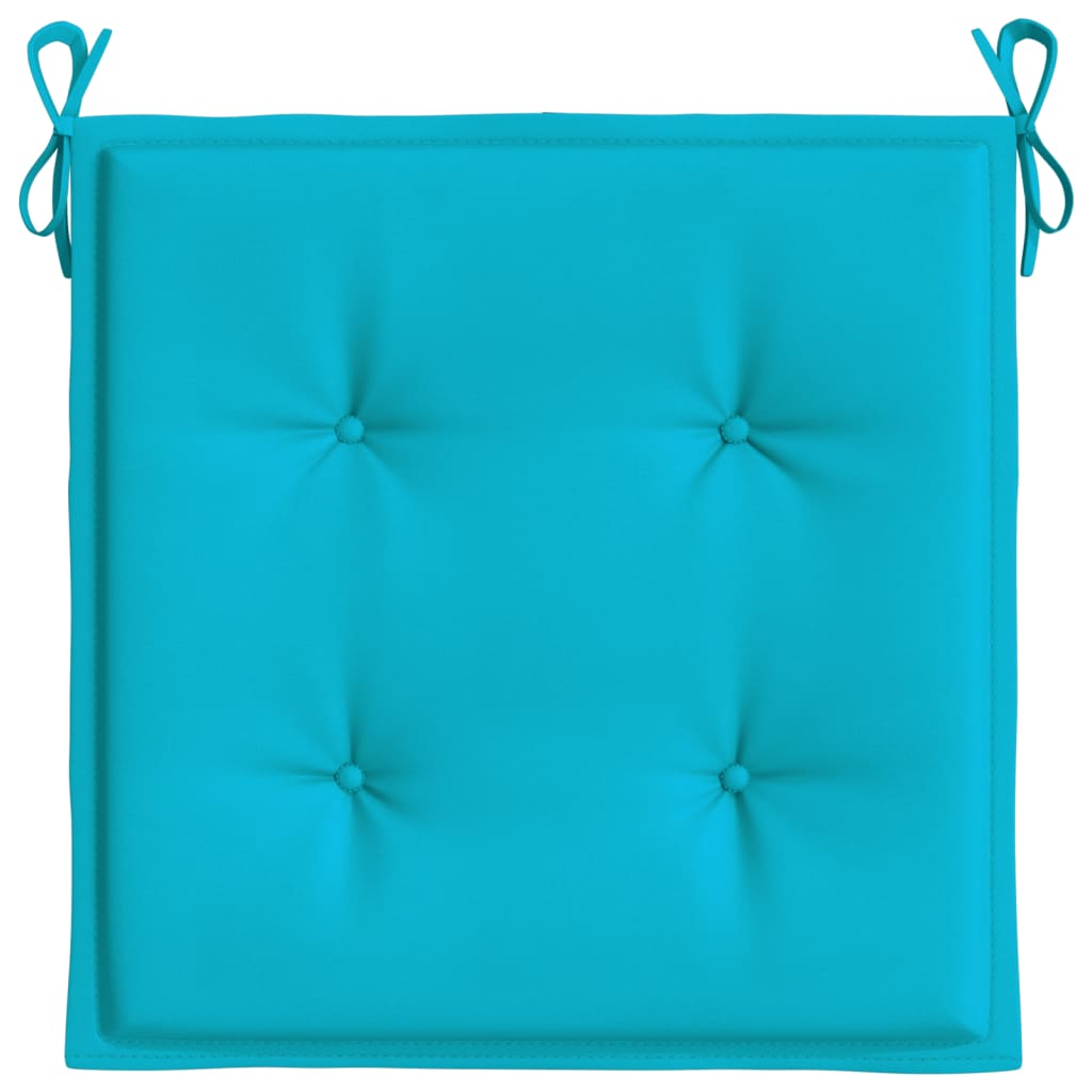 Tuinstoelkussens 6 st 40x40x3 cm stof turquoise - AllerleiShop