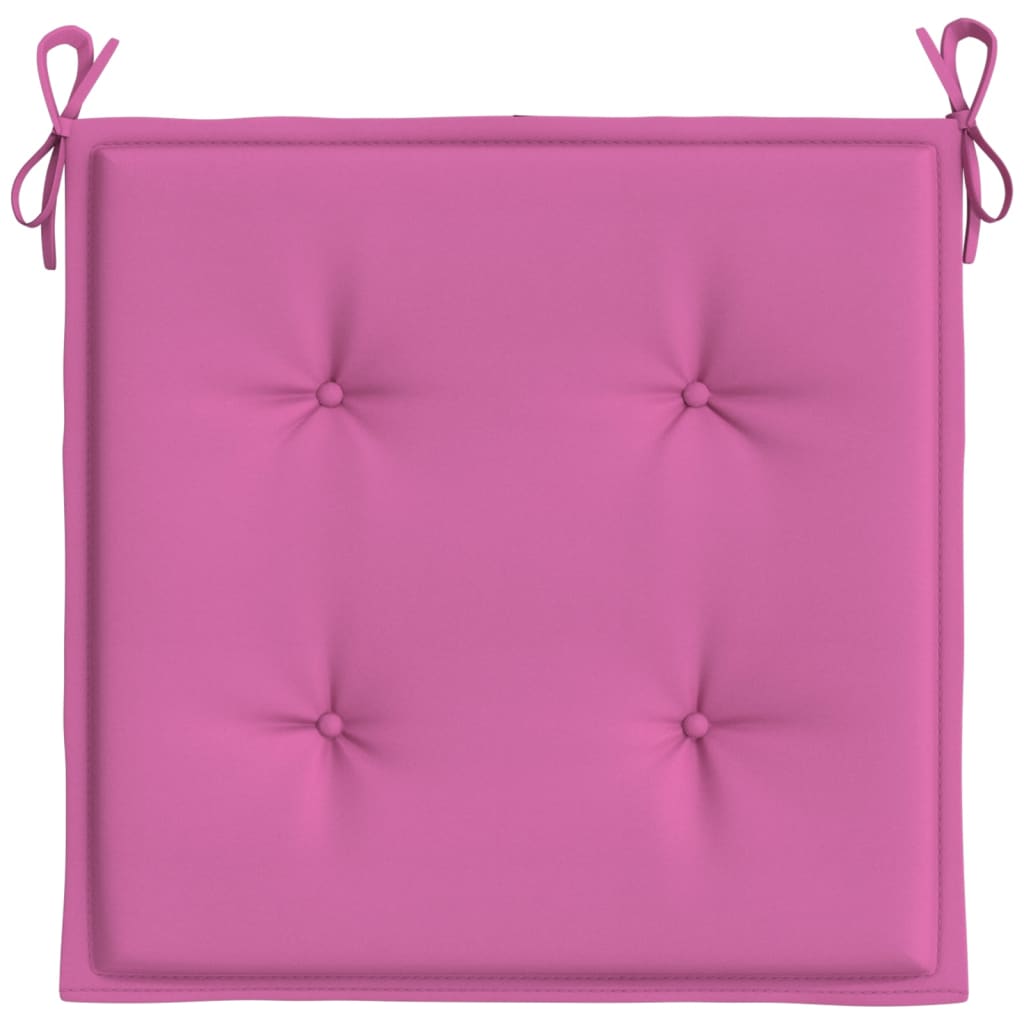 Tuinstoelkussens 2 st 50x50x3 cm stof roze - AllerleiShop