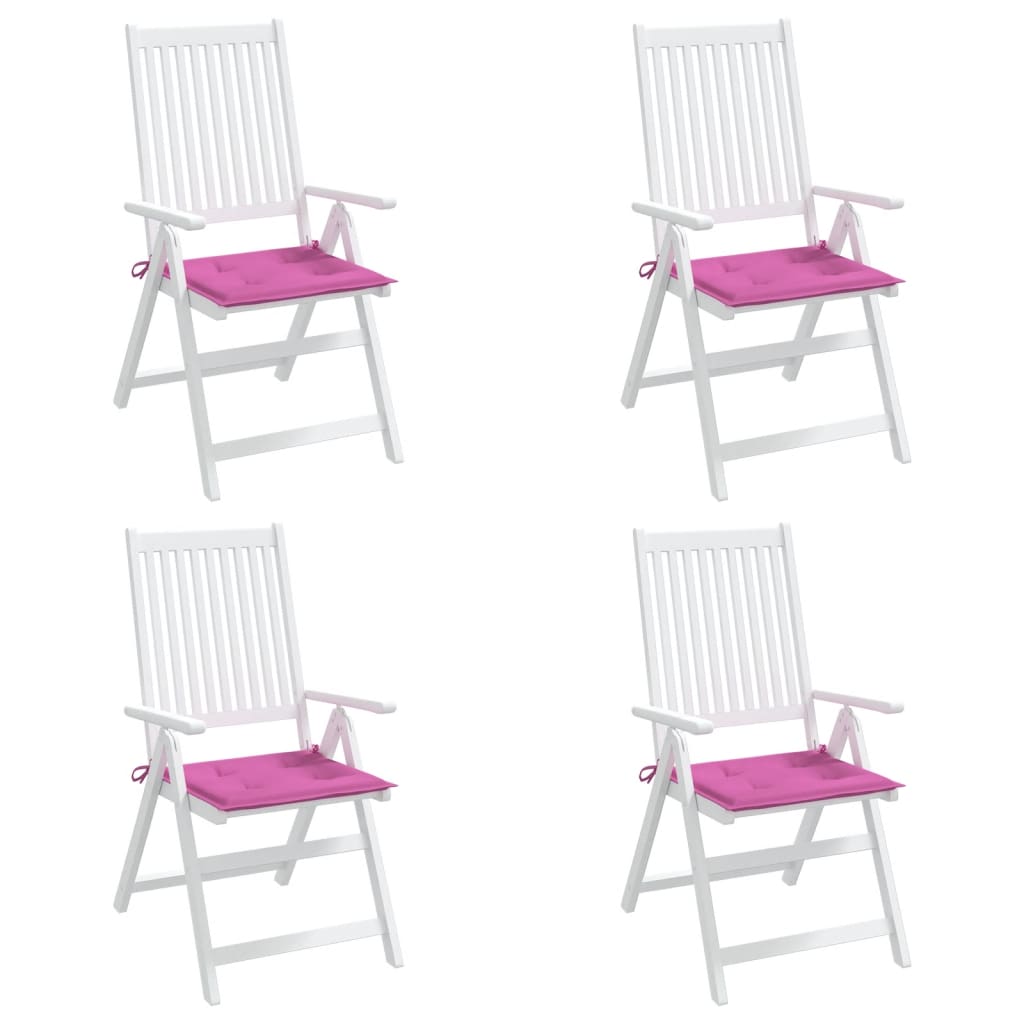 Tuinstoelkussens 4 st 50x50x3 cm stof roze - AllerleiShop