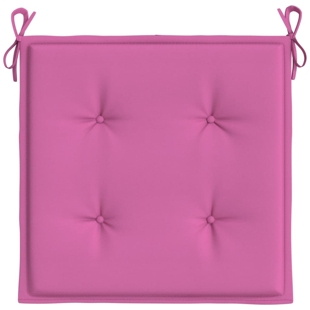 Tuinstoelkussens 4 st 50x50x3 cm stof roze - AllerleiShop