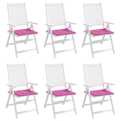 Tuinstoelkussens 6 st 50x50x3 cm stof roze - AllerleiShop