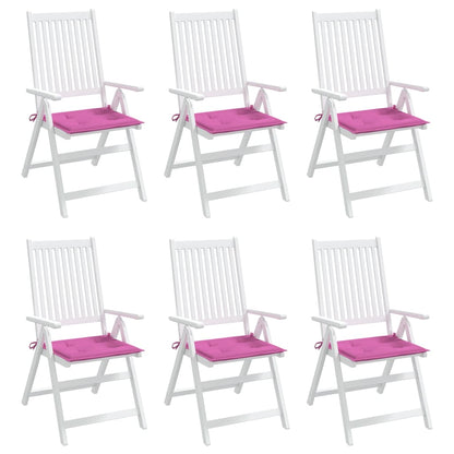 Tuinstoelkussens 6 st 50x50x3 cm stof roze - AllerleiShop