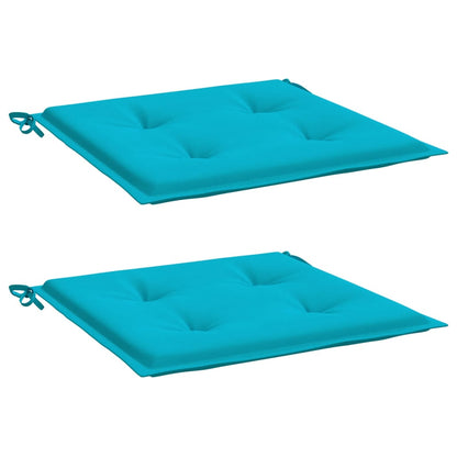 Tuinstoelkussens 2 st 50x50x3 cm stof turquoise - AllerleiShop