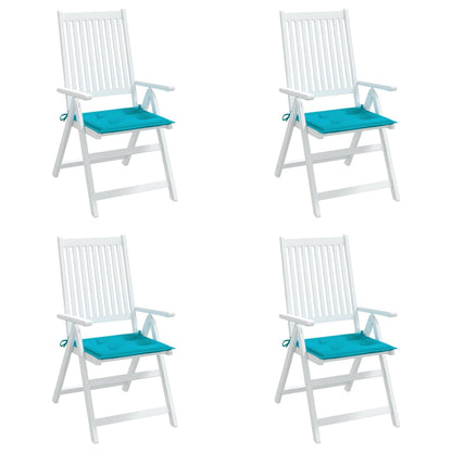 Tuinstoelkussens 4 st 50x50x3 cm stof turquoise - AllerleiShop