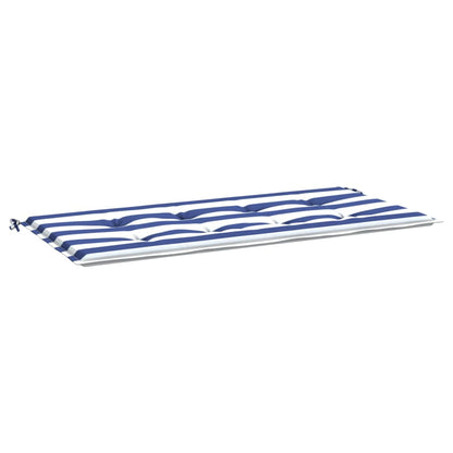 Tuinbankkussen gestreept 100x50x3 cm oxford stof wit en blauw - AllerleiShop