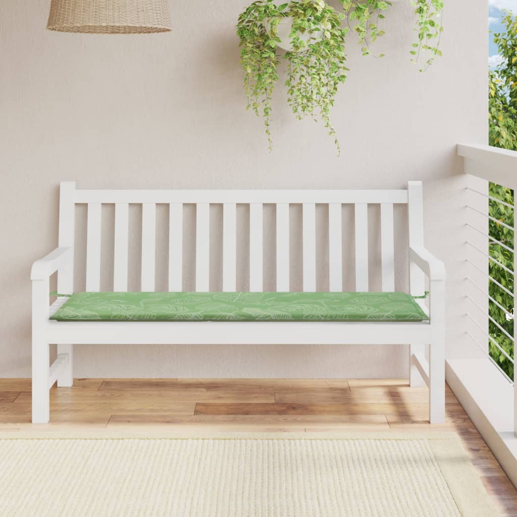 Tuinbankkussen 150x50x3 cm oxford stof bladpatroon - AllerleiShop