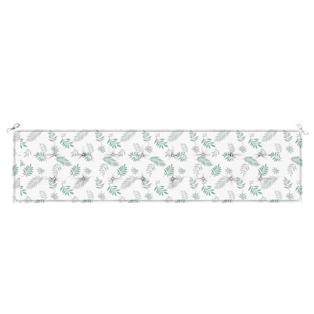 Tuinbankkussen bladpatroon 200x50x3 cm stof - AllerleiShop