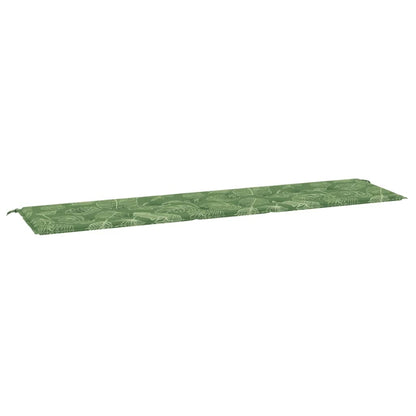 Tuinbankkussen bladpatroon 200x50x3 cm stof - AllerleiShop