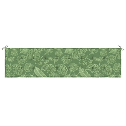 Tuinbankkussen bladpatroon 200x50x3 cm stof - AllerleiShop