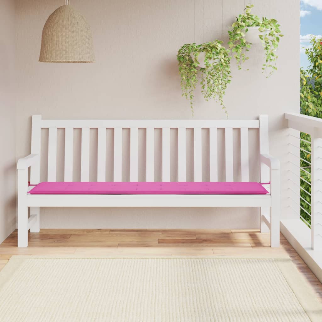 Tuinbankkussen 200x50x3 cm stof roze - AllerleiShop