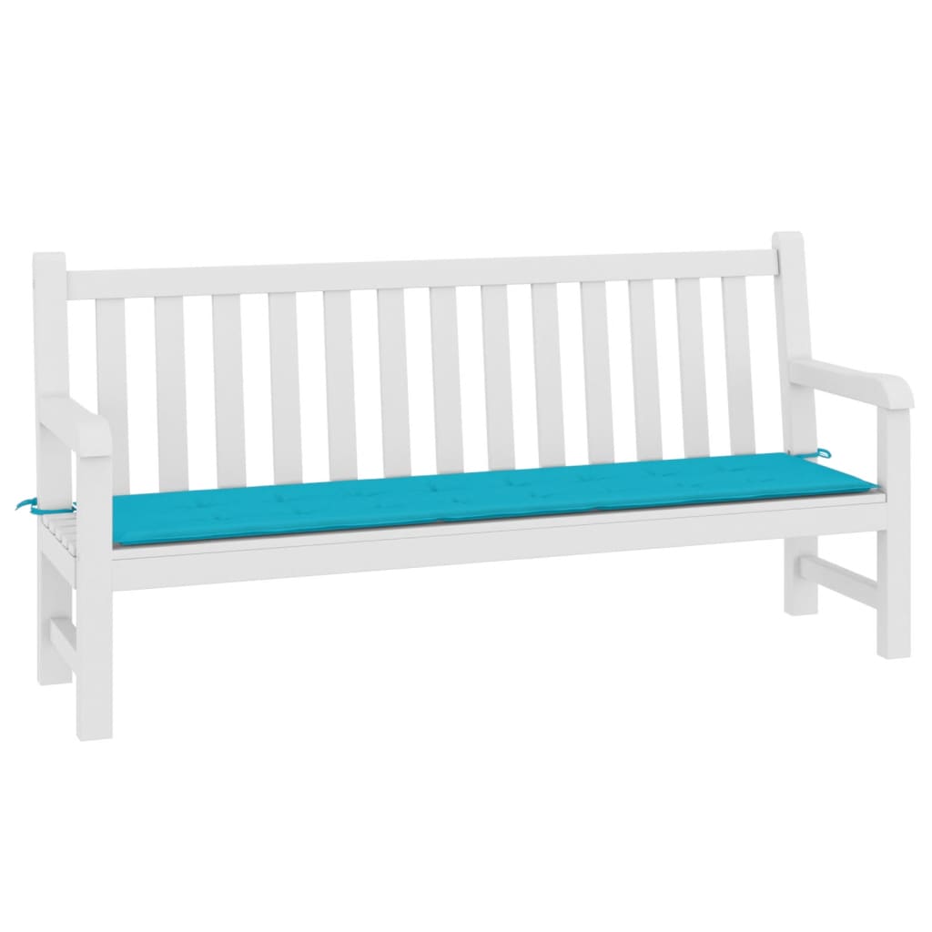 Tuinbankkussen 200x50x3 cm stof turquoise - AllerleiShop