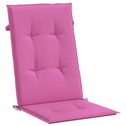 Tuinstoelkussens hoge rugleuning 2 st 120x50x3 cm stof roze - AllerleiShop