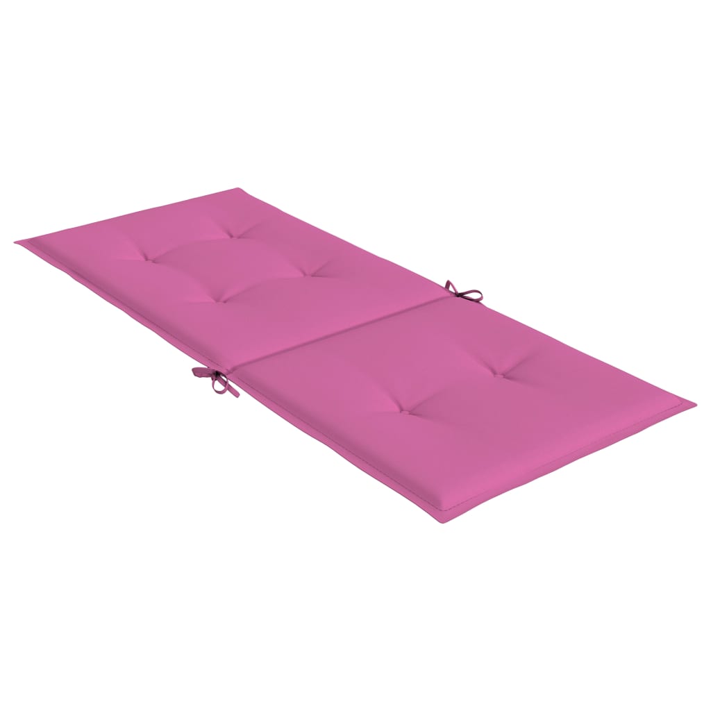 Tuinstoelkussens hoge rugleuning 2 st 120x50x3 cm stof roze - AllerleiShop