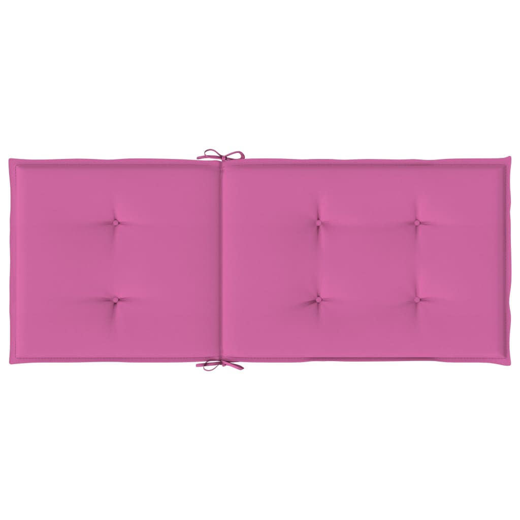 Tuinstoelkussens hoge rugleuning 2 st 120x50x3 cm stof roze - AllerleiShop