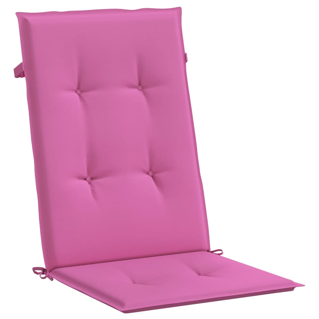 Stoelkussens 4 st hoge rug stof roze - AllerleiShop