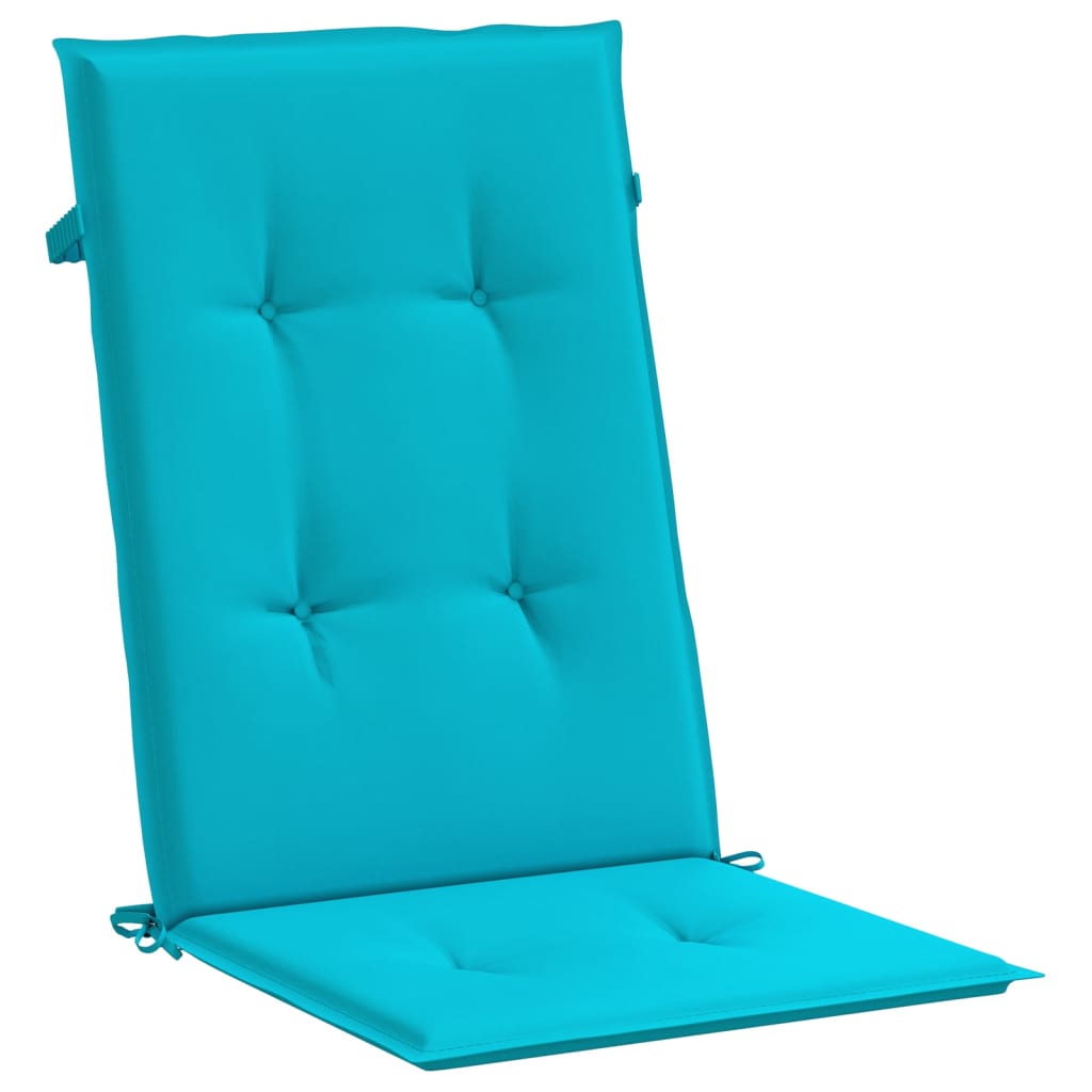 Stoelkussens hoge rugleuning 6 st stof turquoise - AllerleiShop