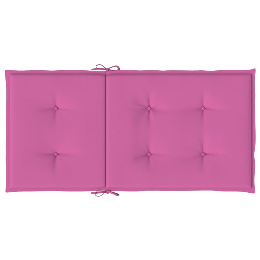 Stoelkussens 2 st lage rug stof roze - AllerleiShop