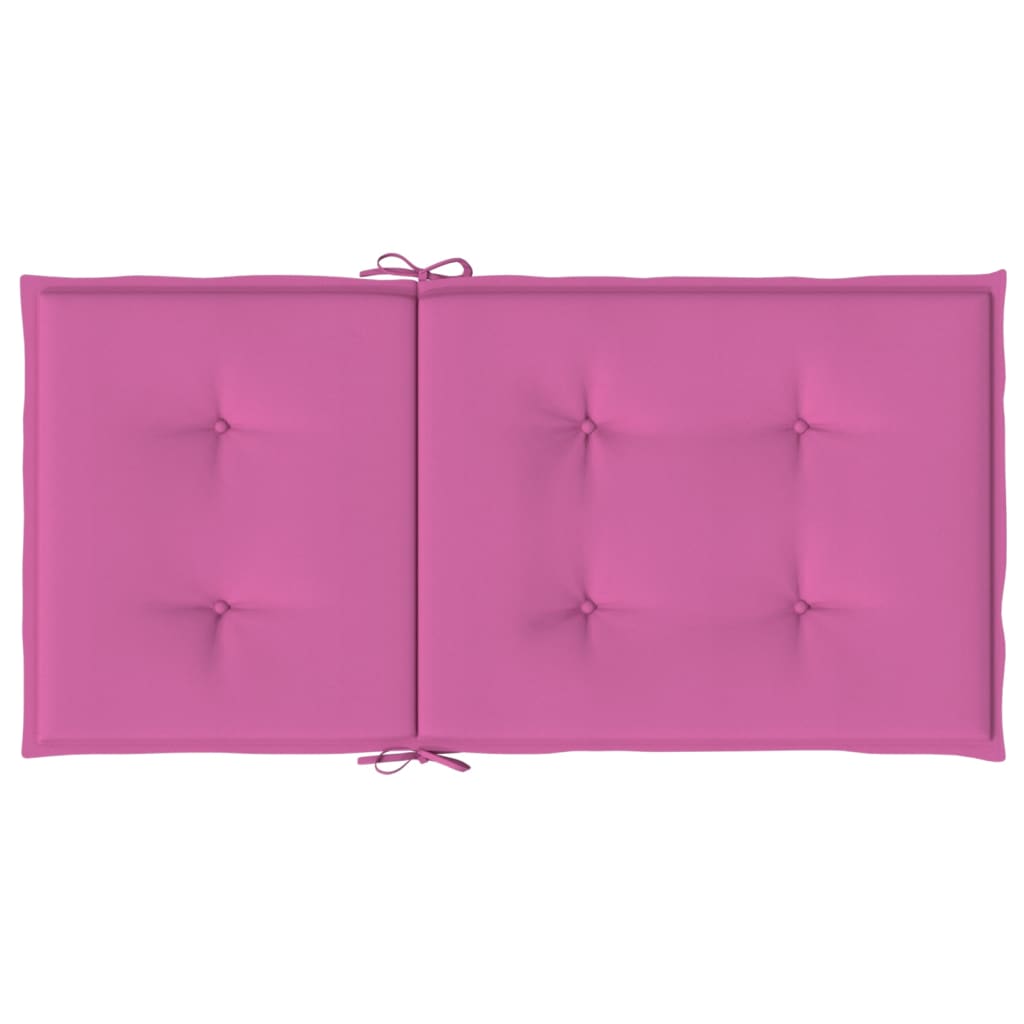 Stoelkussens 4 st lage rug stof roze - AllerleiShop