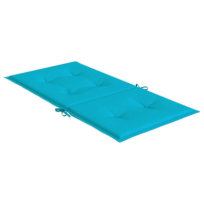 Stoelkussens 2 st lage rug stof turquoise - AllerleiShop