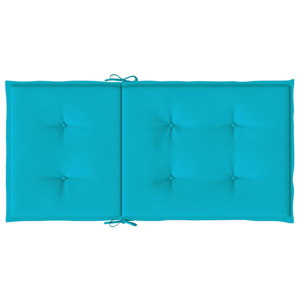 Stoelkussens 4 st lage rug stof turquoise - AllerleiShop