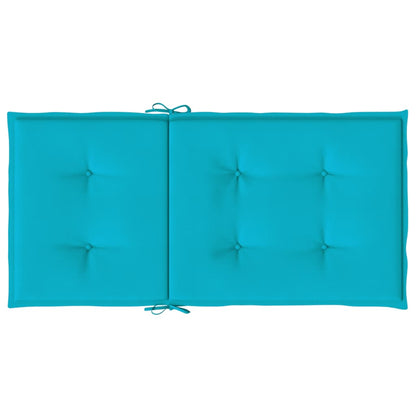 Stoelkussens 4 st lage rug stof turquoise - AllerleiShop